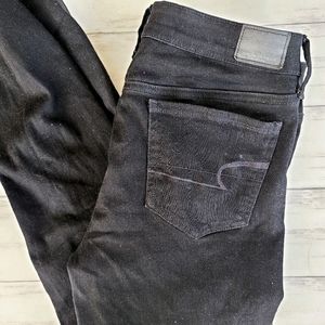 American Eagle Black Jeggings 10 Short